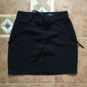 Madewell Black Mini Skirt Tie Up - Size 0